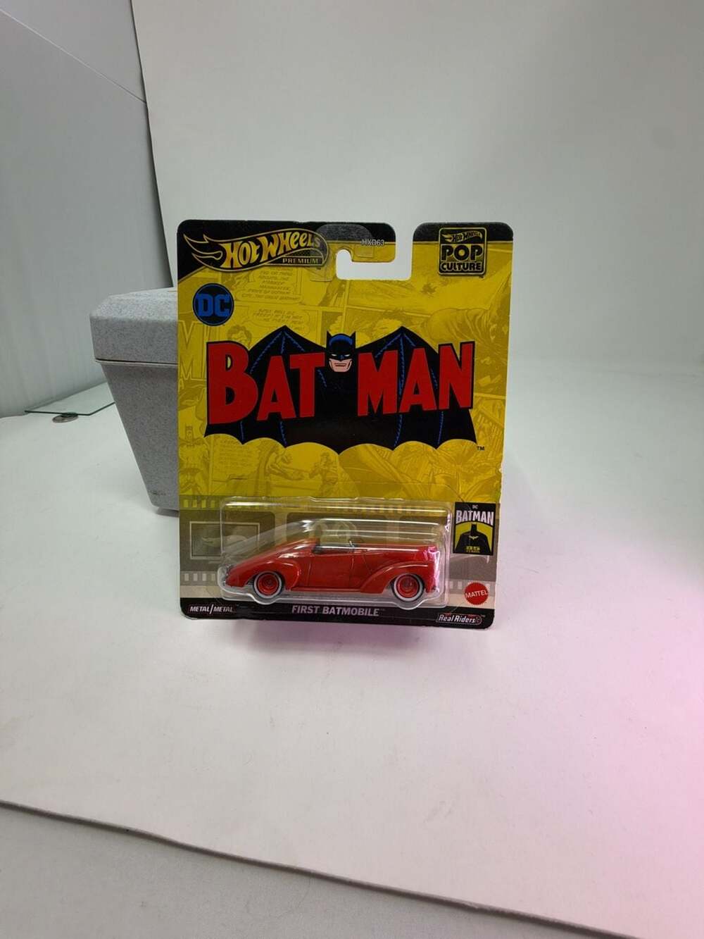 Hot Wheels Pop Culture First Batmobile DC Batman Diecast Car Red